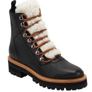 Izzie Genuine Shearling Lace-Up Boot